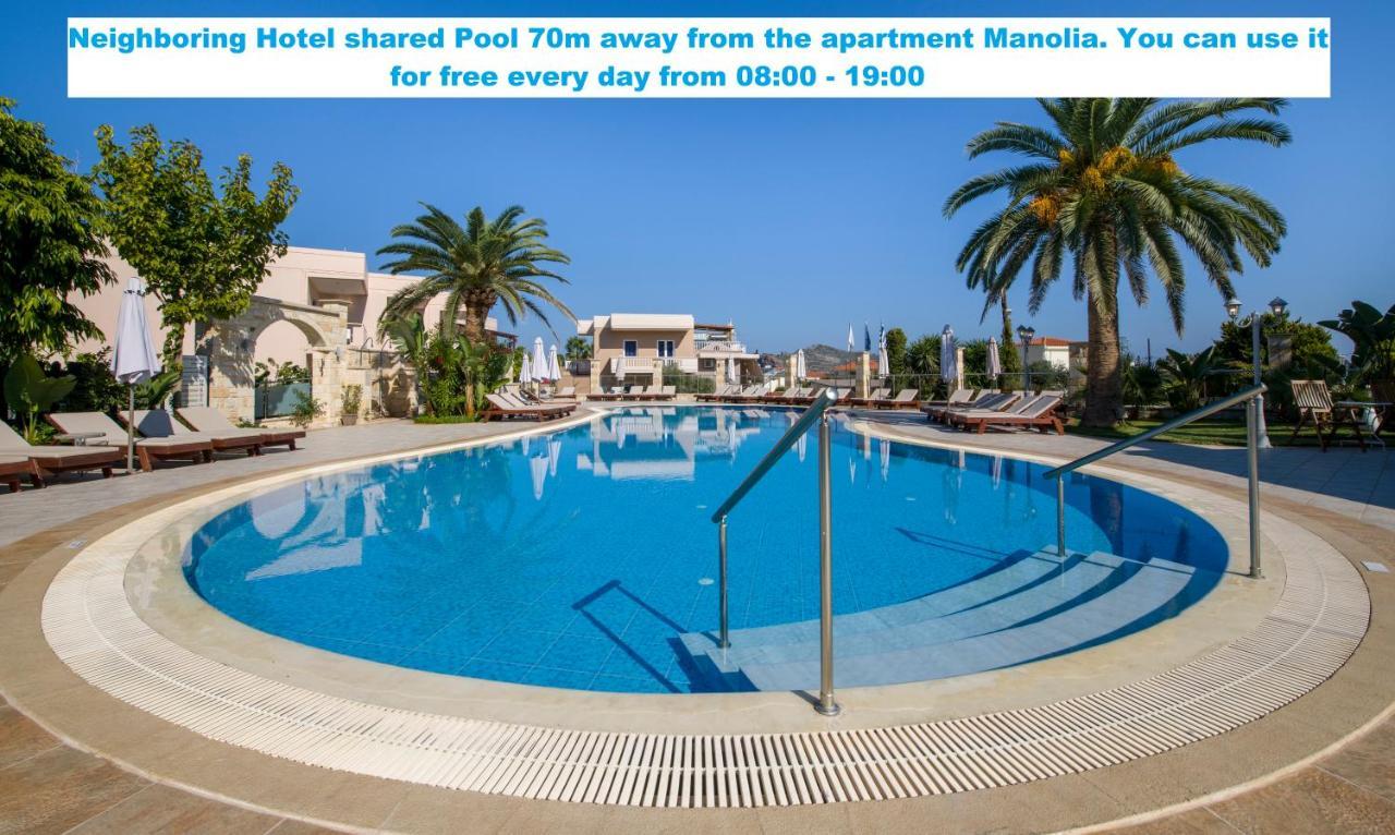 Manolia Dream Apartment 30M To The Beach Agia Marina Eksteriør billede