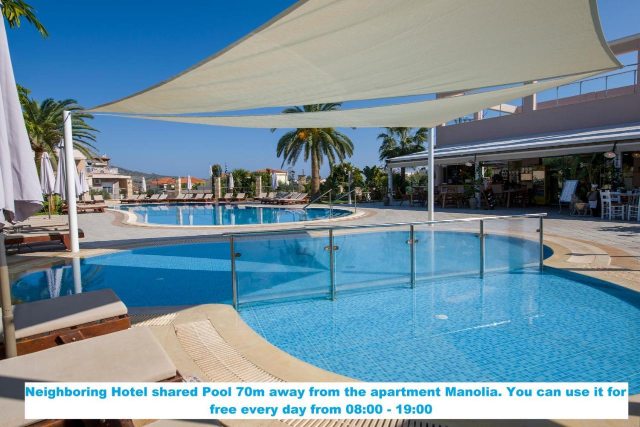 Manolia Dream Apartment 30M To The Beach Agia Marina Eksteriør billede